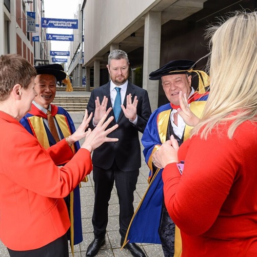 Teaching Jimmy Barnes Vulcan salute comp.jpg