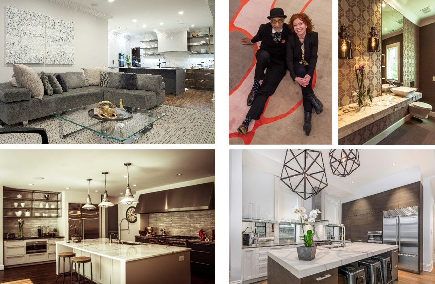 Clockwise from top-left: Pipa Bradbury&rsquo;s 2019 Schuster Residence Sub-Zero Wolf kitchen winner featuring her Aurora sofa; A new rug venture with artist Robert E. Paige; 2013 McLeod Atlanta bathroom; 2014 McLeod Atlanta kitchen and gold award at ASID Design Excellence Awards; 2018 ASID gold award winner, Chicago Webster kitchen