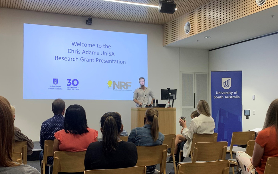 Chris Adams&rsquo;s brother, Russell also speaking at the 2021 Chris Adams UniSA Research Grant presentation at UniSA&rsquo;s Bradley Building this month.