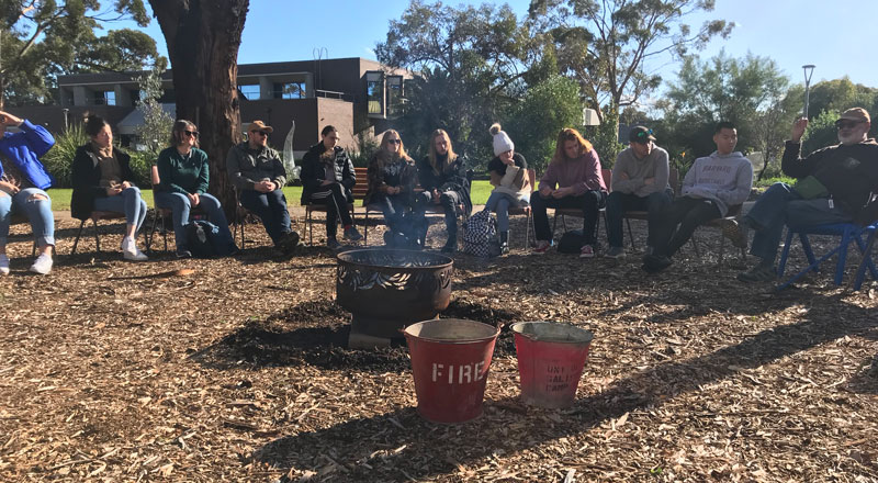 Students learn about respect and care for Aboriginal knowledges.