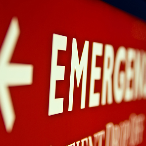 Hospital emergency sign
