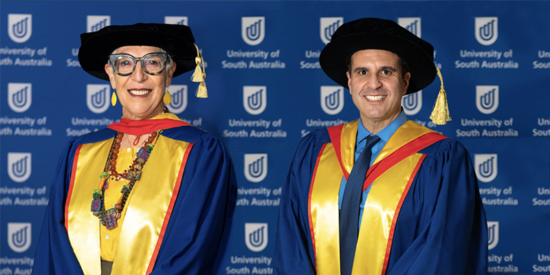 Social entrepreneur and activist Ronni Kahn and property developer and business leader Shaun Bon&eacute;tt were made Honorary Doctors of UniSA in April. 