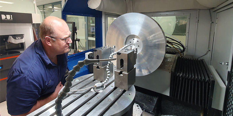 DSTG Optics Capability Leader Michael Harding in the new centre.