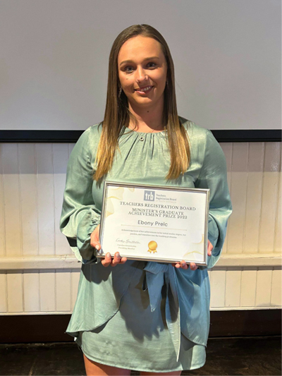 Ebony Prelc at the Teachers Registration Board of South Australia.